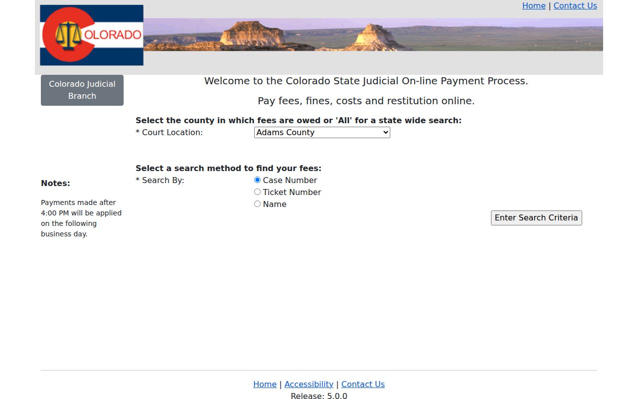 Colorado traffic court records: court payment lookup options