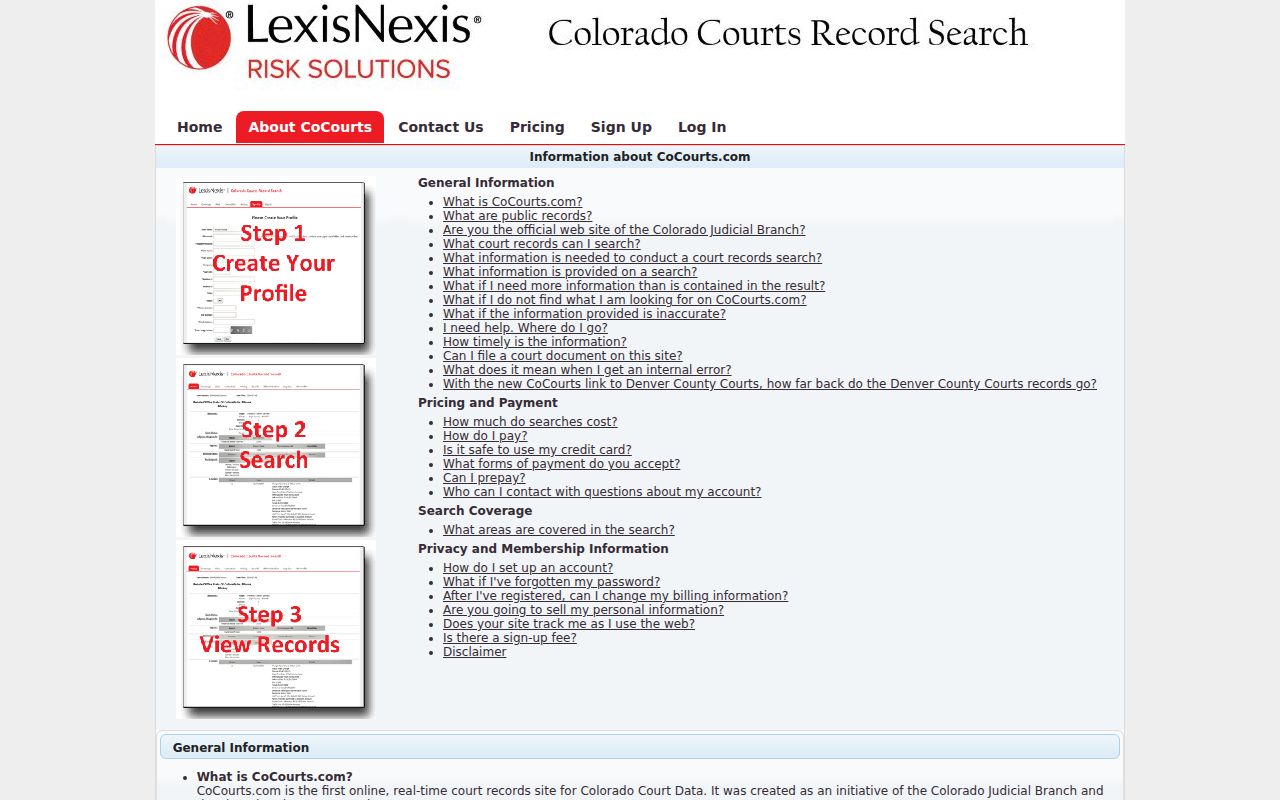 Colorado county and district court record coverage years
